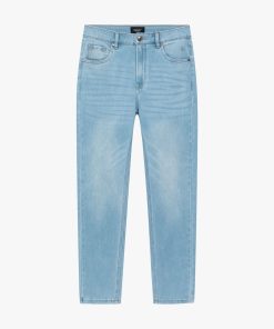 Quần Jeans Xanh Cao Cấp Bền Màu, Chống Nhăn, Co Giãn